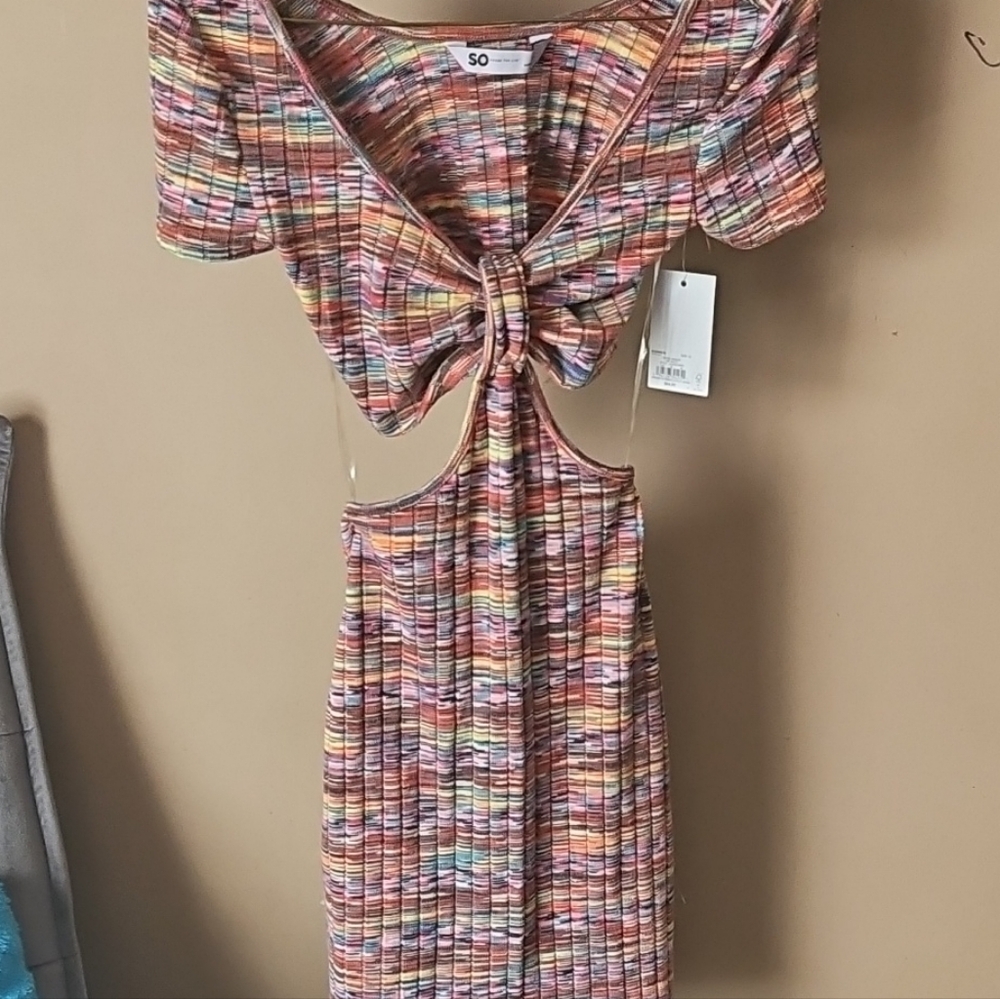 SO Multicolor Backless Dress